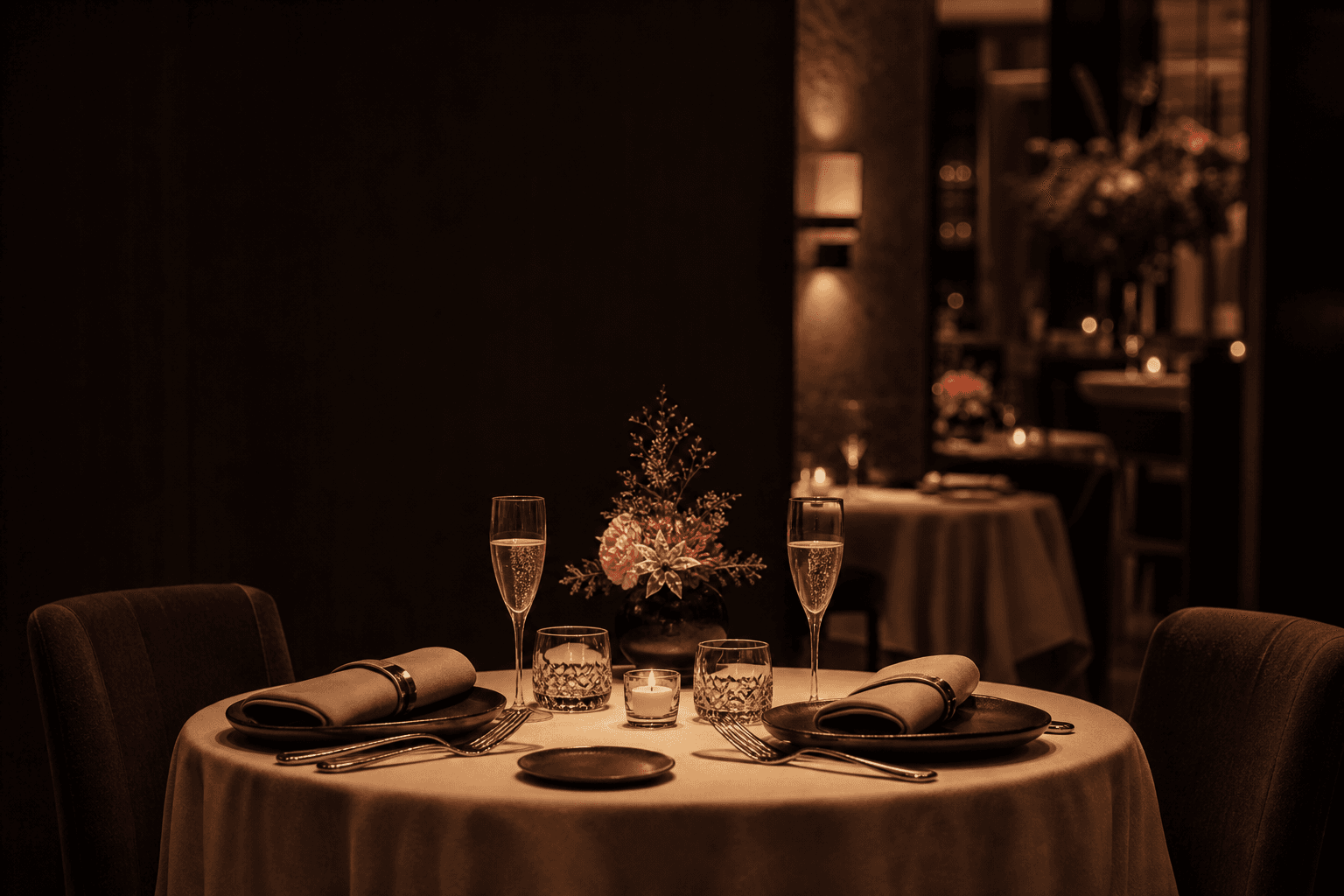 Table romantique, illustration éditoriale non contractuelle